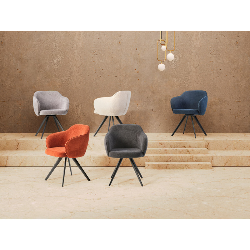 FAUTEUIL PIVOTANT TISSU BOUCLETTE MASH