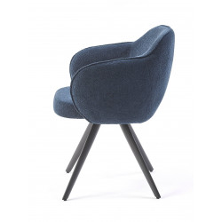 FAUTEUIL PIVOTANT TISSU BOUCLETTE MASH bleu