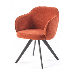 FAUTEUIL PIVOTANT TISSU BOUCLETTE MASH orange
