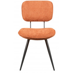 CHAISE EN TISSU ORANGE ET MÉTAL RETRO LIRA