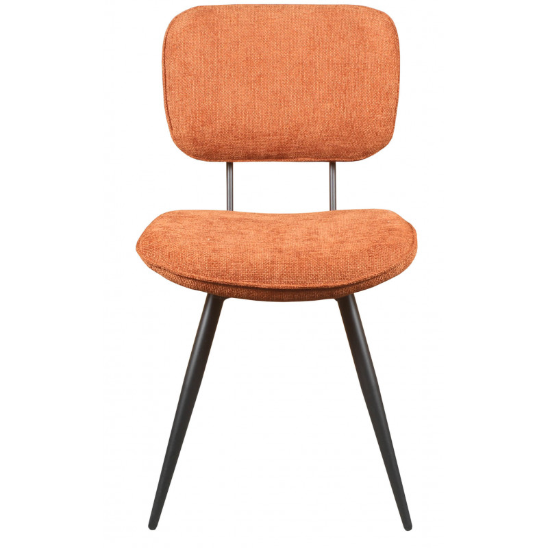 CHAISE EN TISSU ORANGE ET MÉTAL RETRO LIRA