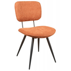 CHAISE EN TISSU ORANGE ET MÉTAL RETRO LIRA
