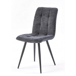CHAISE MODERNE DE CUISINE EN TISSU RASMUS GRIS