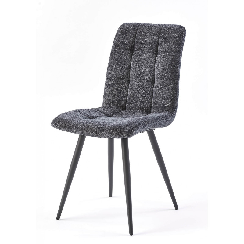 CHAISE MODERNE DE CUISINE EN TISSU RASMUS GRIS