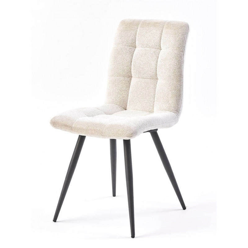 CHAISE MODERNE DE CUISINE EN TISSU RASMUS BEIGE