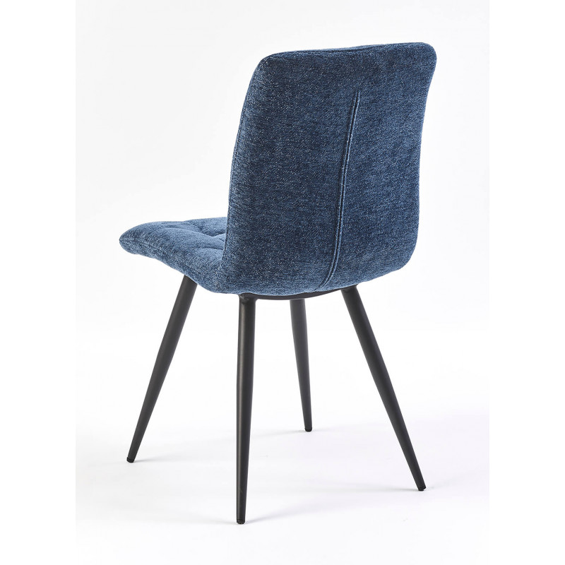 CHAISE MODERNE DE CUISINE EN TISSU RASMUS BLEU