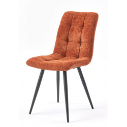 CHAISE MODERNE DE CUISINE EN TISSU RASMUS BRIQUE