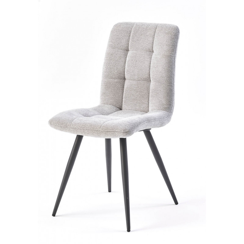 CHAISE MODERNE DE CUISINE EN TISSU RASMUS GRISE