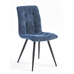 CHAISE MODERNE DE CUISINE EN TISSU RASMUS BLEU