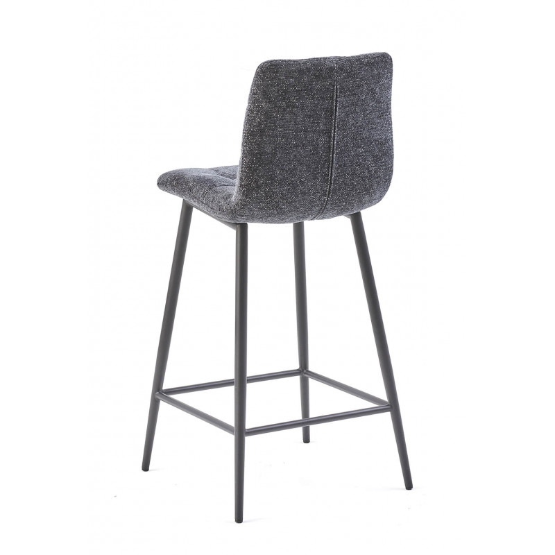 TABOURET DE CUISINE SNACK EN TISSU RASMUS GRIS