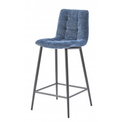 TABOURET DE CUISINE SNACK EN TISSU RASMUS BLEU