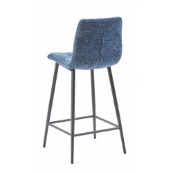 TABOURET DE CUISINE SNACK EN TISSU RASMUS BLEU