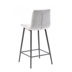 TABOURET DE CUISINE SNACK EN TISSU RASMUS GRIS CLAIR