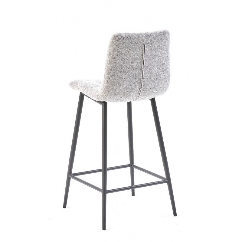 TABOURET DE CUISINE SNACK EN TISSU RASMUS GRIS CLAIR