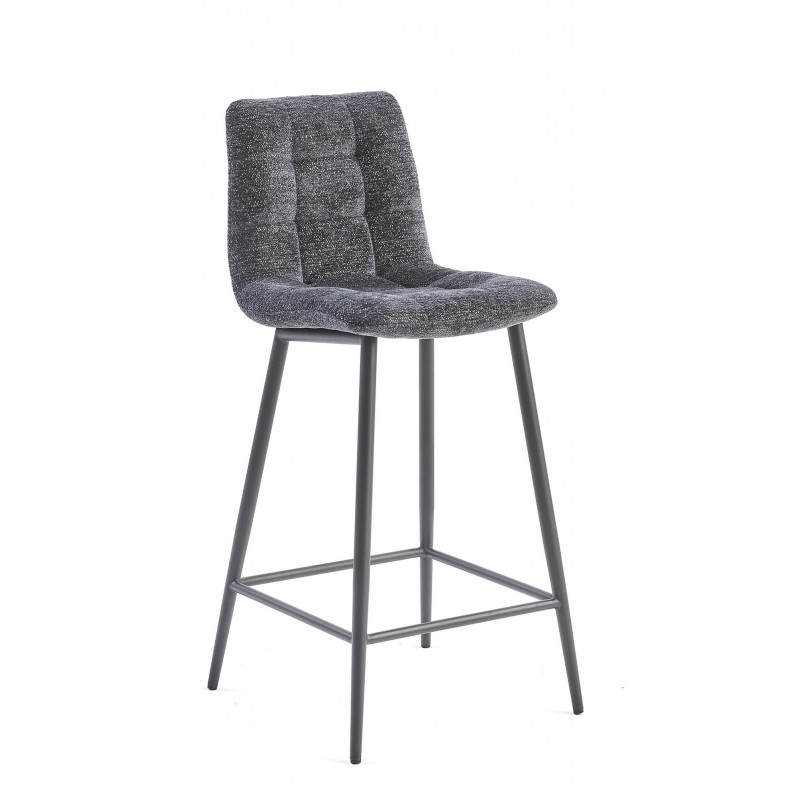 TABOURET DE CUISINE SNACK EN TISSU RASMUS GRIS