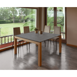 TABLE EN DEKTON EXTENSIBLE CARRÉE CHAMON
