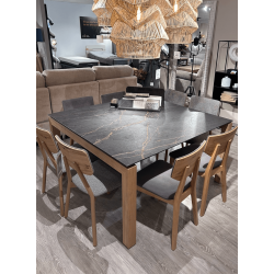TABLE EN DEKTON EXTENSIBLE CARRÉE CHAMON