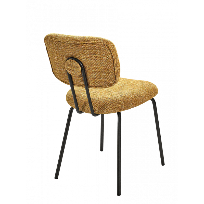 CHAISE DE CUISINE MODERNE EN TISSU TEMPO JAUNE