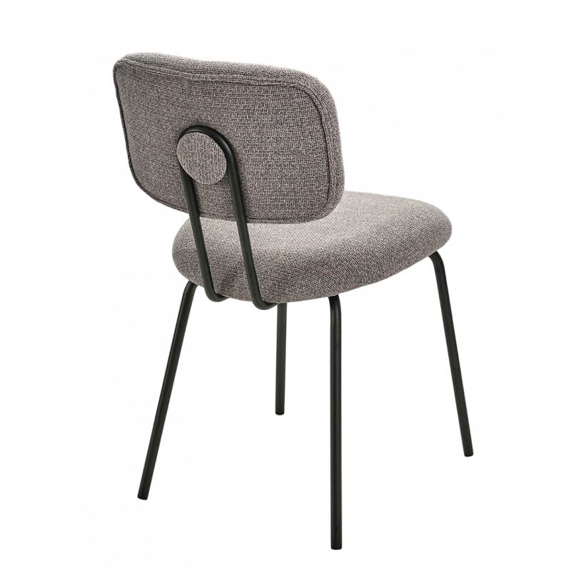 CHAISE DE CUISINE MODERNE EN TISSU TEMPO GRIS CLAIR