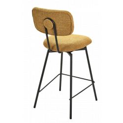 CHAISE D'ÎLOT PIVOTANTE EN TISSU TEMPO JAUNE