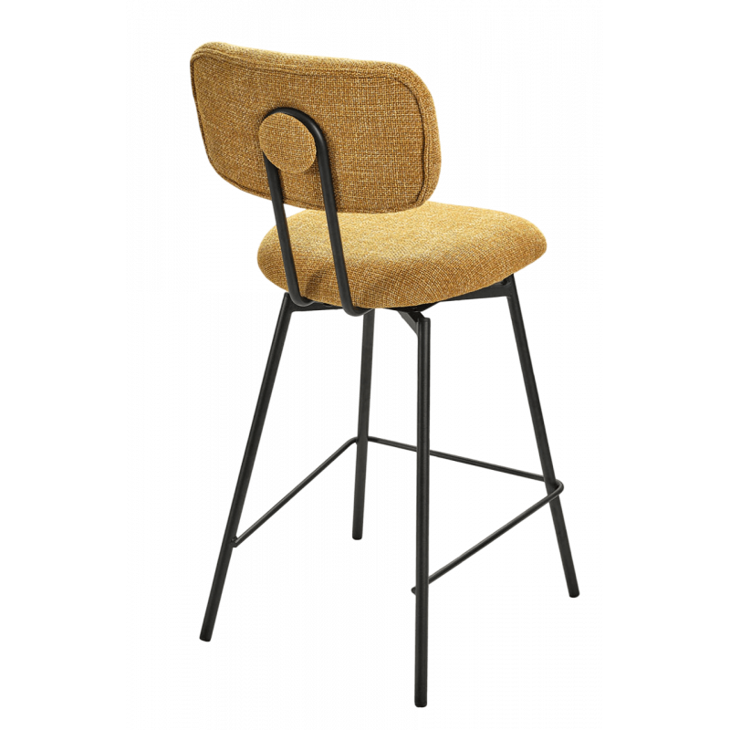 CHAISE D'ÎLOT PIVOTANTE EN TISSU TEMPO JAUNE