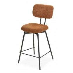 CHAISE D'ÎLOT PIVOTANTE EN TISSU TEMPO BRIQUE