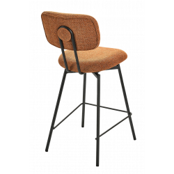 CHAISE D'ÎLOT PIVOTANTE EN TISSU TEMPO BRIQUE