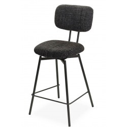 CHAISE D'ÎLOT PIVOTANTE EN TISSU TEMPO ANTHRACITE