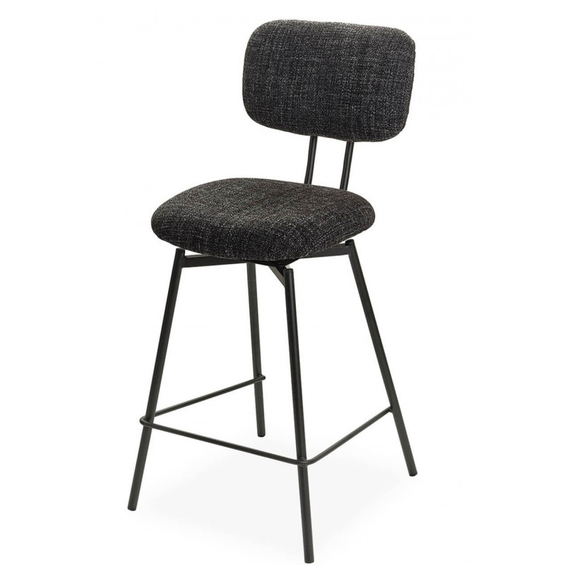 CHAISE D'ÎLOT PIVOTANTE EN TISSU TEMPO ANTHRACITE