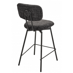 CHAISE D'ÎLOT PIVOTANTE EN TISSU TEMPO ANTHRACITE