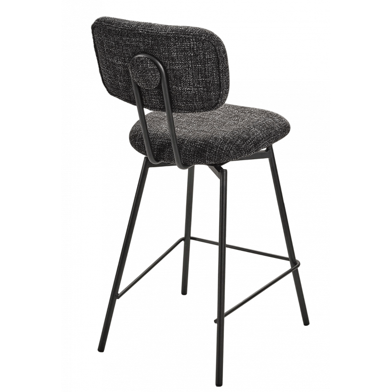 CHAISE D'ÎLOT PIVOTANTE EN TISSU TEMPO ANTHRACITE