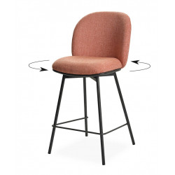 TABOURET SNACK CONTEMPORAIN EN TISSU ZEN