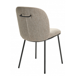 CHAISE RONDE EN TISSU ZEN BEIGE