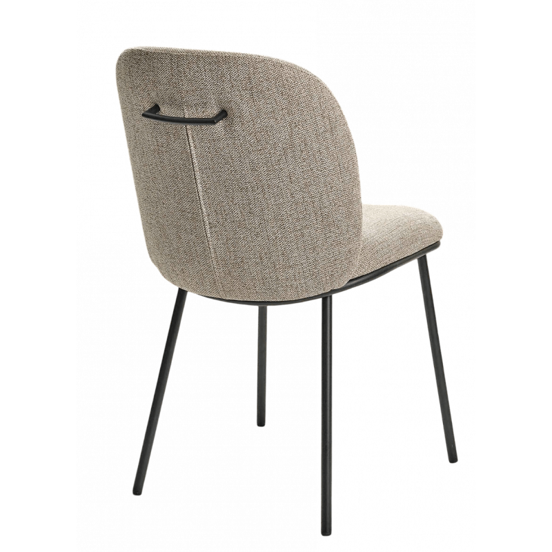 CHAISE RONDE EN TISSU ZEN BEIGE