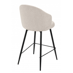 TABOURET COCOONING COZY EN TISSU BOUCLETTE