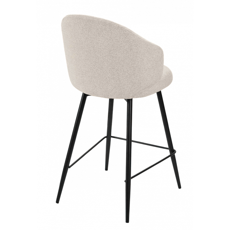 TABOURET COCOONING COZY EN TISSU BOUCLETTE