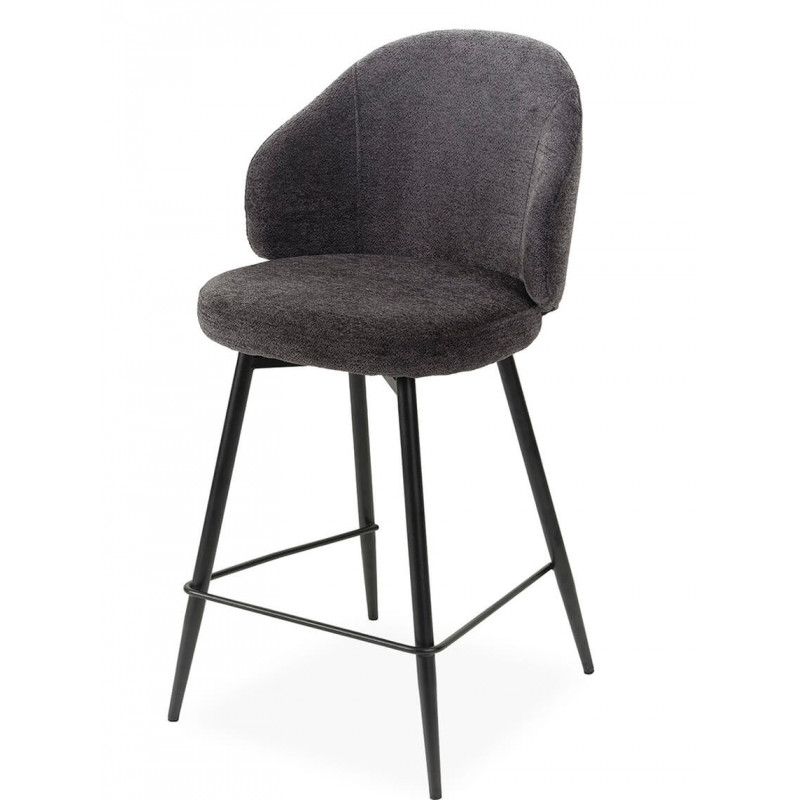 TABOURET COCOONING COZY EN TISSU BOUCLETTE