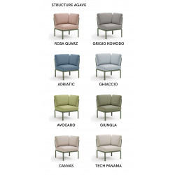 FAUTEUIL D'ANGLE MODULABLE D'EXTÉRIEUR KOMODO