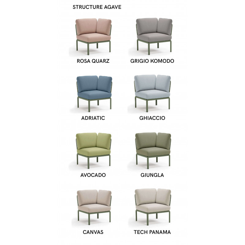 FAUTEUIL D'ANGLE MODULABLE D'EXTÉRIEUR KOMODO