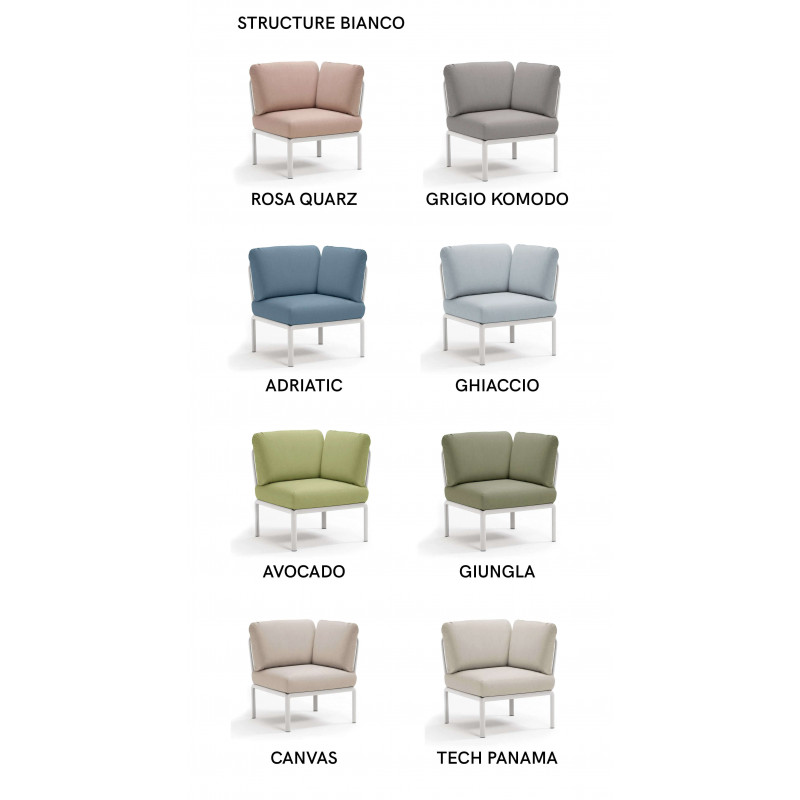 FAUTEUIL D'ANGLE MODULABLE D'EXTÉRIEUR KOMODO