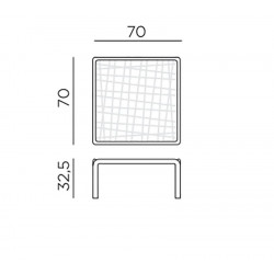 TABLE BASSE D'EXTÉRIEUR KOMODO