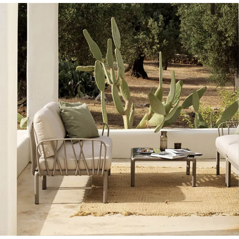 TABLE BASSE EN VERRE D'EXTÉRIEUR KOMODO