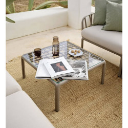 TABLE BASSE EN VERRE D'EXTÉRIEUR KOMODO