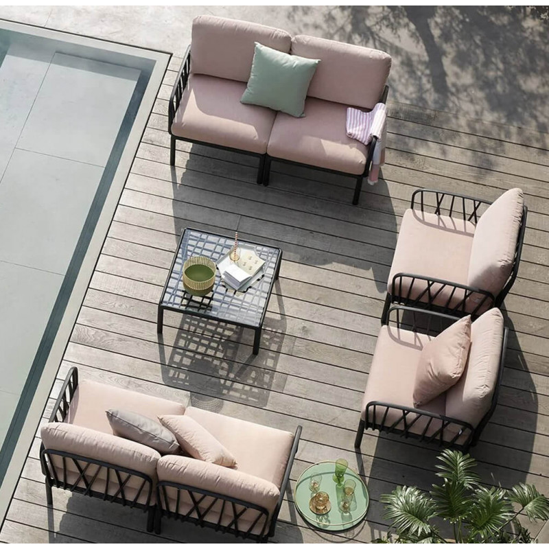 TABLE BASSE EN VERRE D'EXTÉRIEUR KOMODO