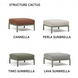 POUF DE TERRASSE LOUNGE EN TISSU MAXIMO