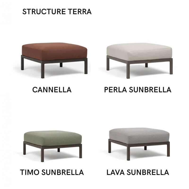 POUF DE TERRASSE LOUNGE EN TISSU MAXIMO