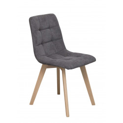 CHAISE EN BOIS DE CHÊNE ET TISSU CHILLY