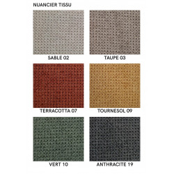 CHAISE EN BOIS DE CHÊNE ET TISSU CHILLY