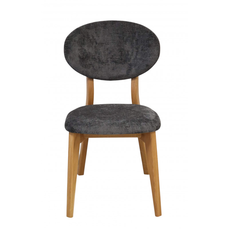 CHAISE FRANÇAISE DOSSIER CHÊNE ET TISSU THALES