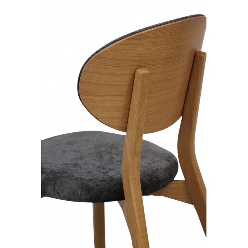 CHAISE FRANÇAISE DOSSIER CHÊNE ET TISSU THALES